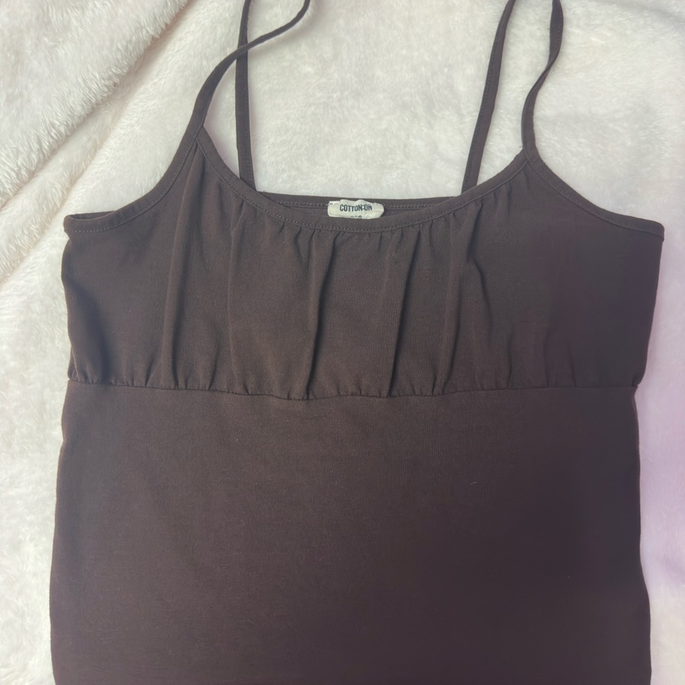 Cotton On Women's Dark Brown Crop Top
